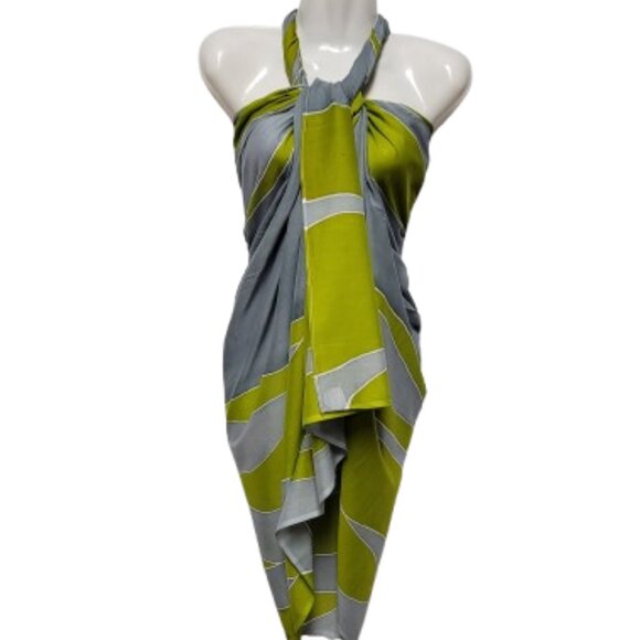 Cover Up Handpainted Cotton Batik Coverups Strapless Dress Wrapskirt Home Accent - Picture 2 of 6